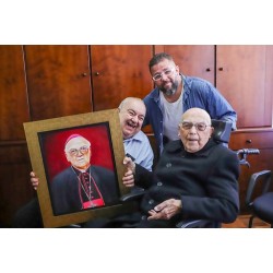 Dom Pedro Fedalto ganha retrato a óleo de artista curitibano